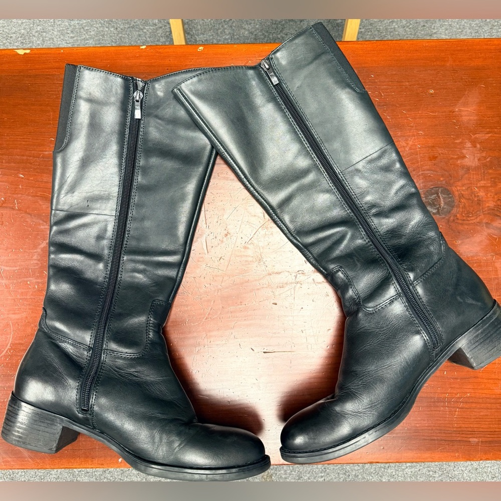 Franco Sarto Black Leather Boots